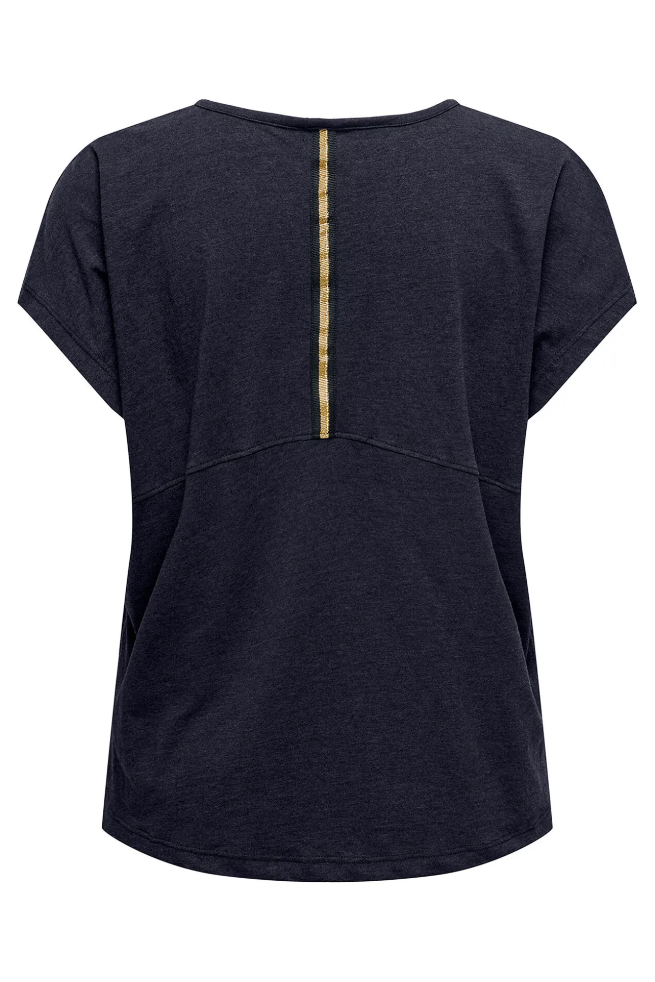T-shirt manga curta lurex