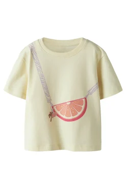 T-shirt manga curta para menina