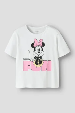T-shirt Minnie manga curta para menina