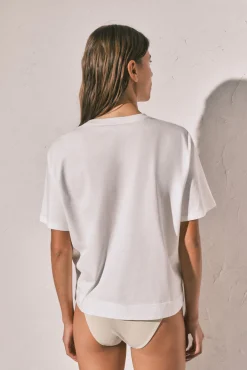 T-shirt oversize em algodão branco