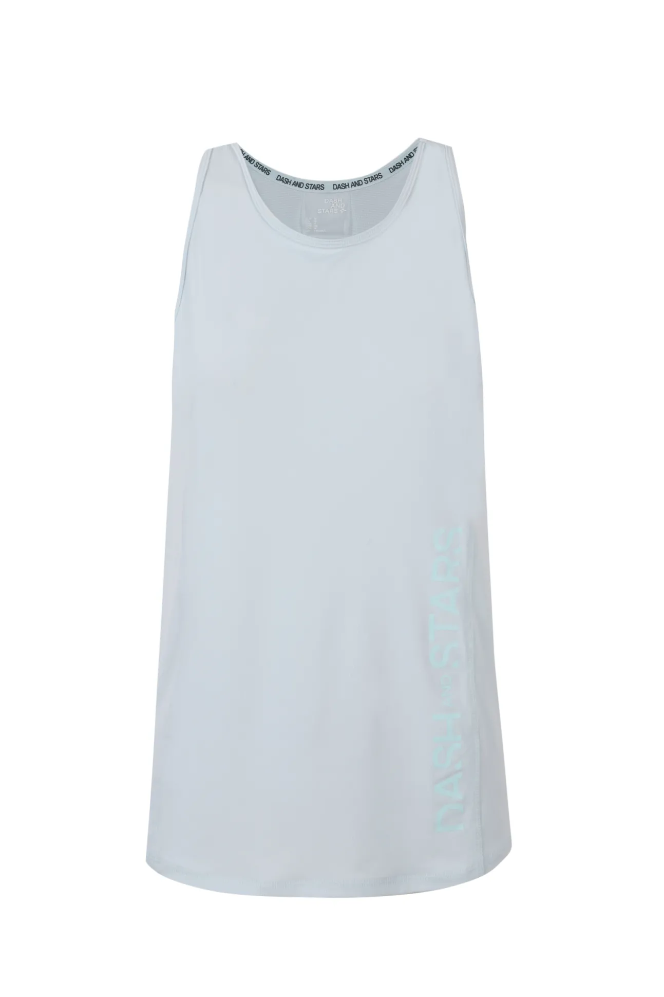 T-shirt perfurada em microfibra azul