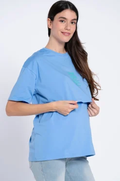 T-shirt pré-mamã básica com frase