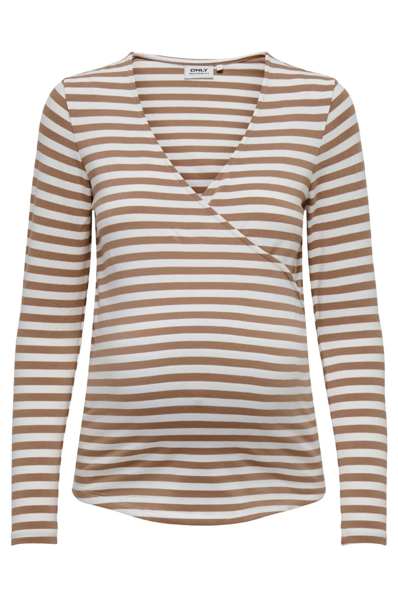 T-shirt pré-mamã com fecho cruzado e gola em v
