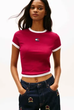 T-shirt slim de manga curta