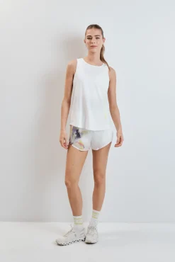 T-shirt técnica halter sem mangas branca