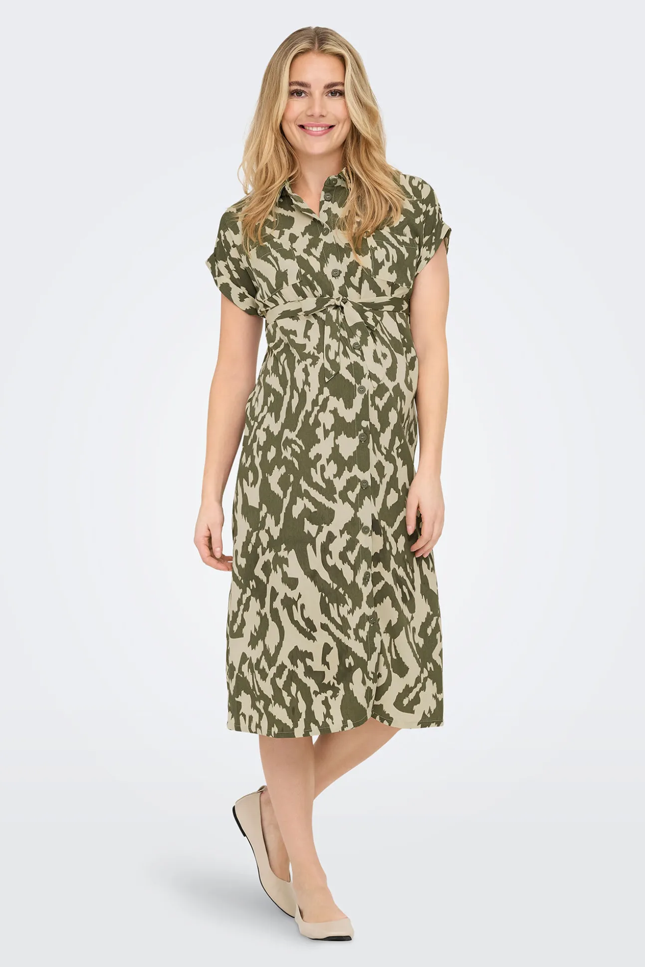 Vestido camiseiro maternity