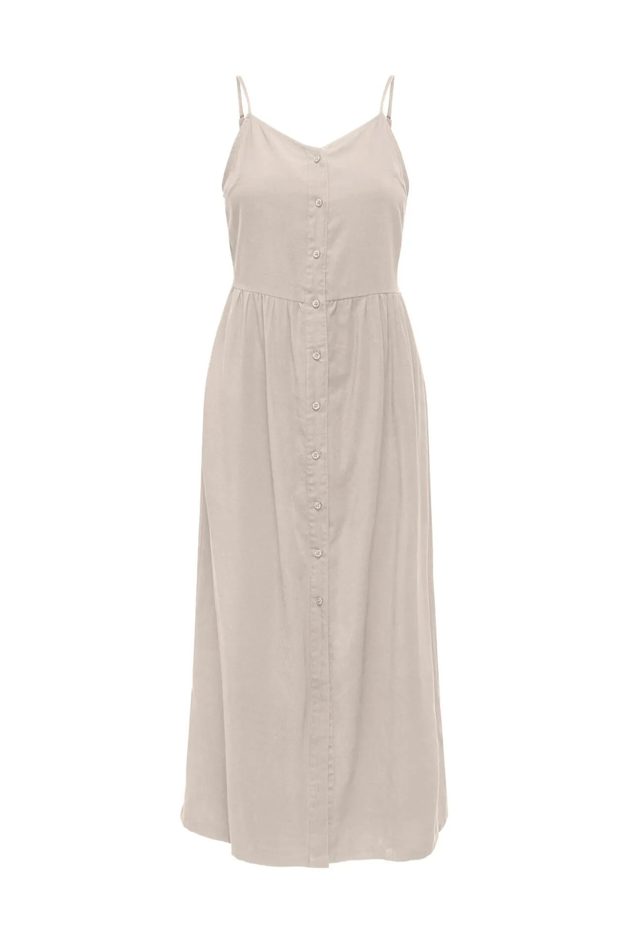 Vestido comprido abotoado