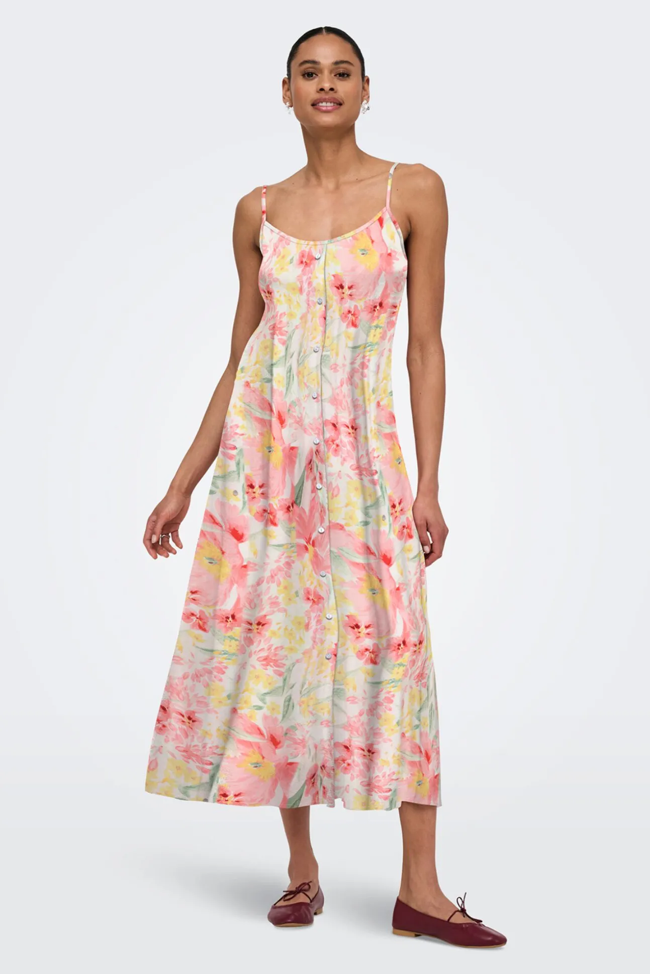 Vestido comprido de alças