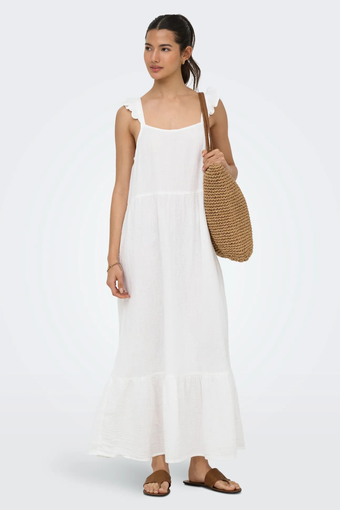 Vestido comprido de alças