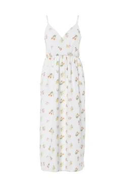 Vestido comprido de alças estampado
