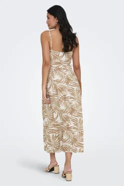 Vestido comprido de linho