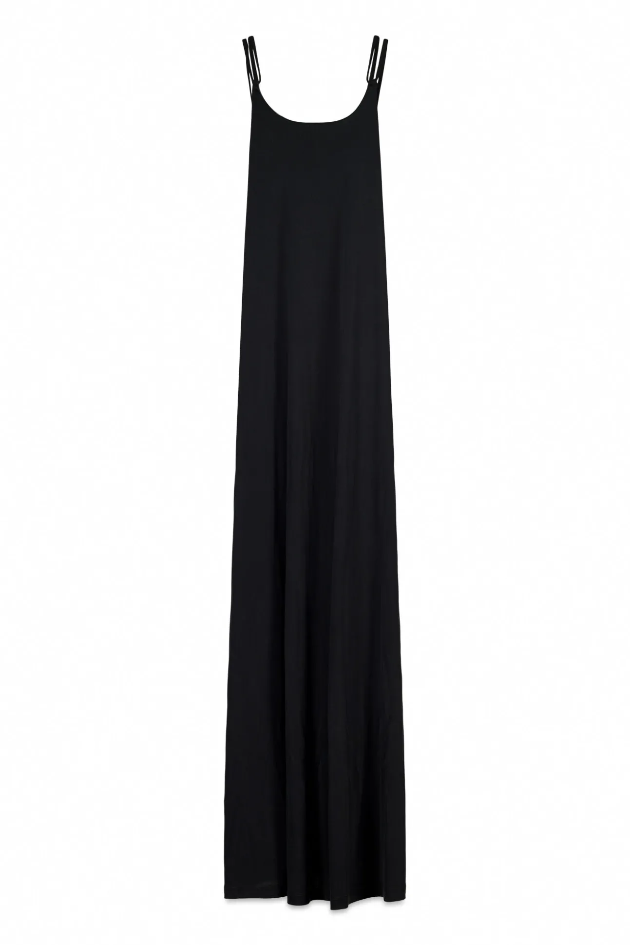 Vestido comprido fluido preto