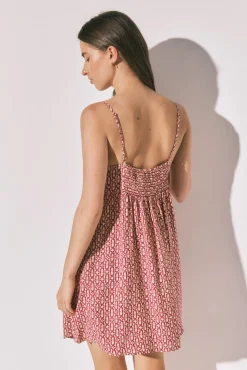 Vestido curto de alças