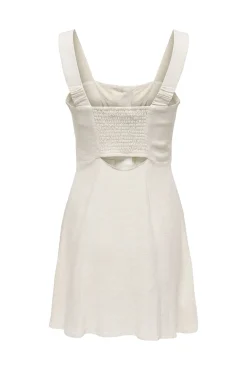 Vestido curto de linho