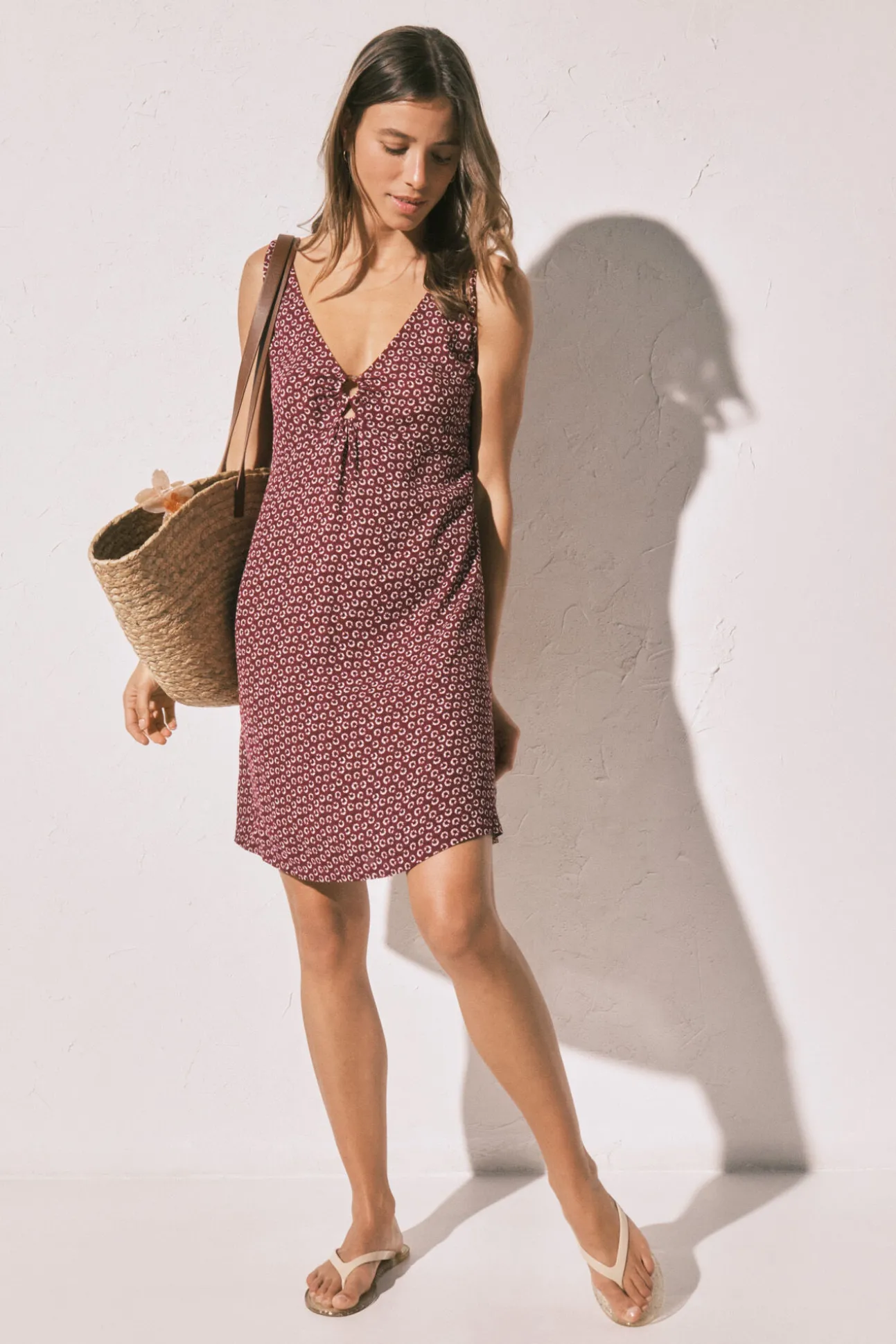 Vestido curto estampado