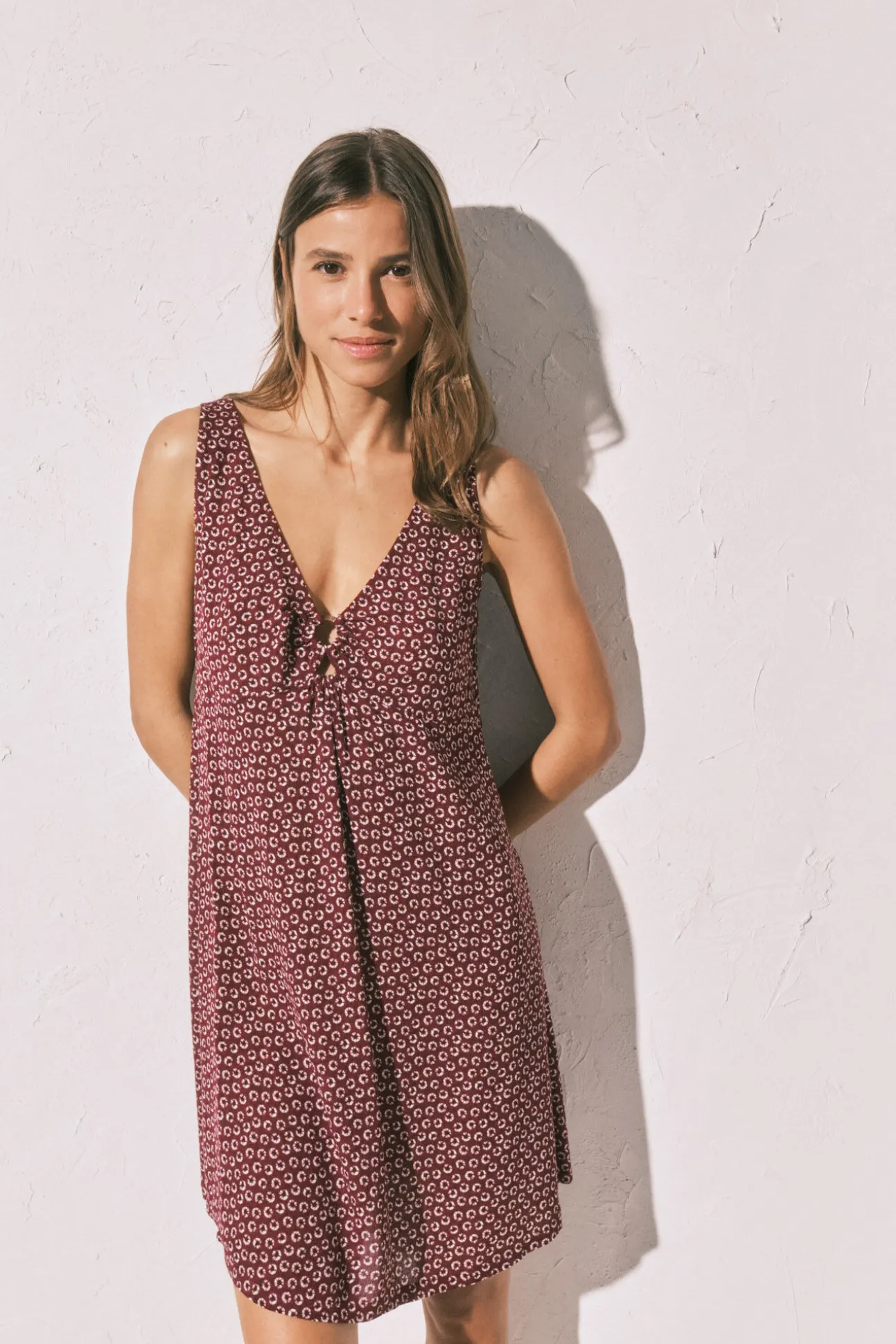 Vestido curto estampado