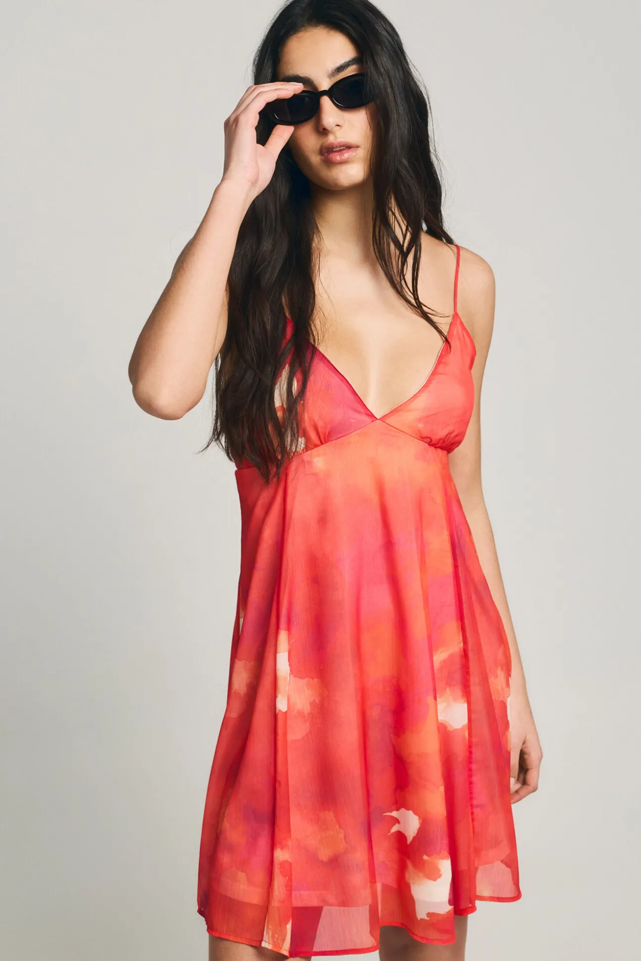 Vestido curto estampado