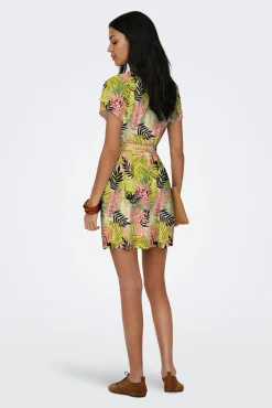 Vestido curto estampado floral