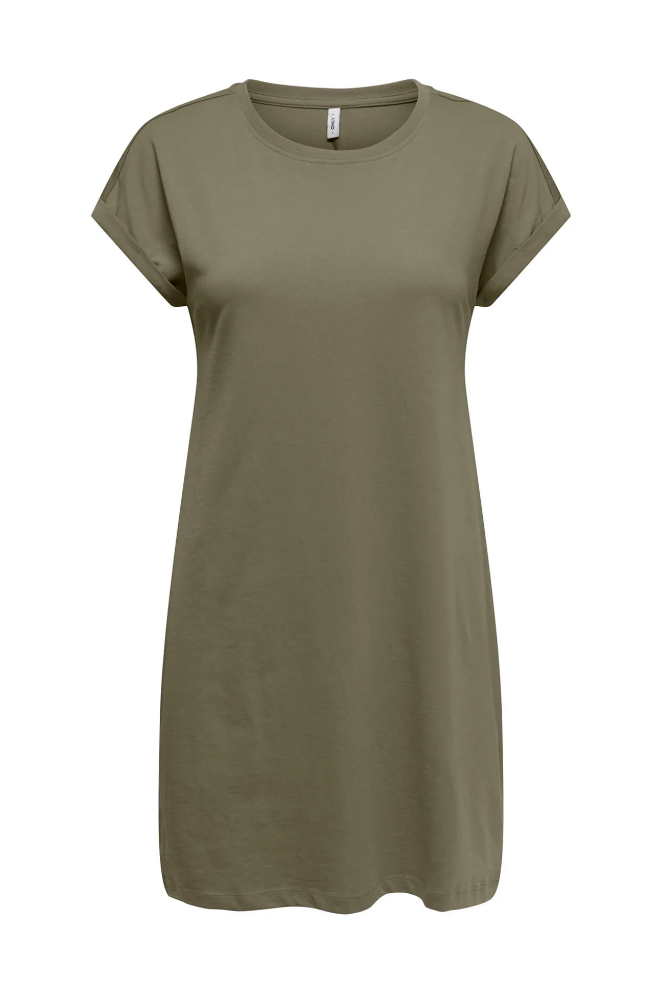 Vestido curto estampado às riscas