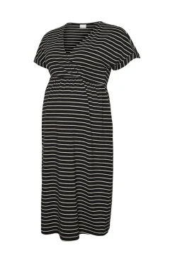 Vestido curto maternity e amamentação