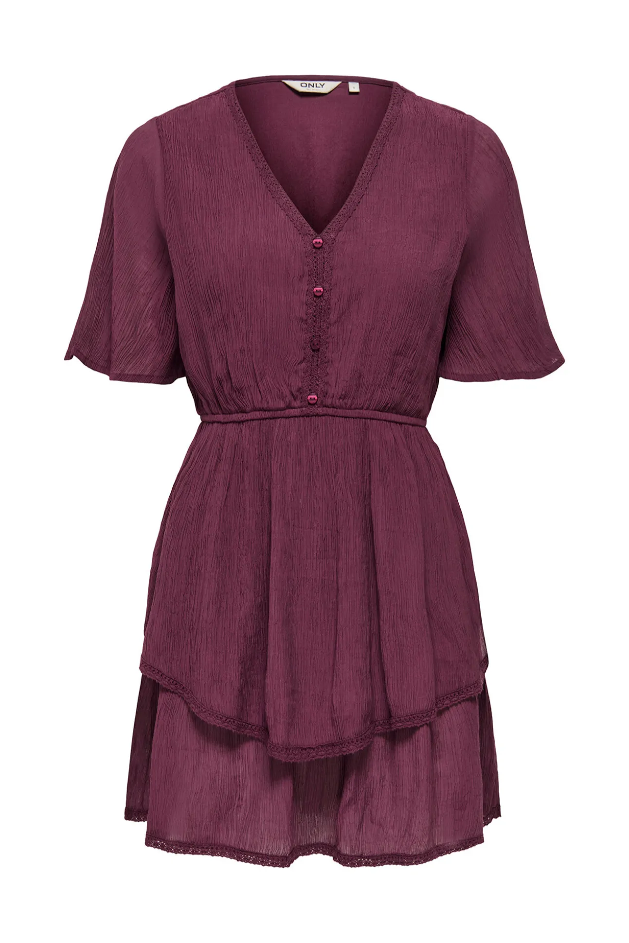 Vestido curto texturizado