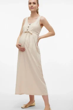 Vestido de alças maternity e amamentação