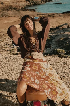 Vestido estampado combinado