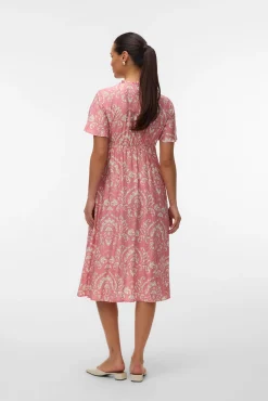 Vestido midi maternity e amamentação