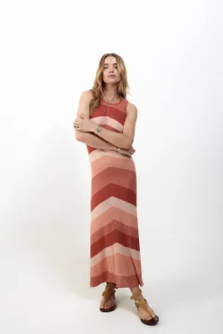 Vestido punto zig zag